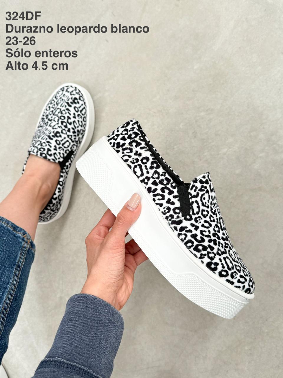 324DF Durazno Leopardo Blanco