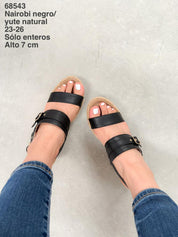 68543 Nairobi Negro/Yute Natural