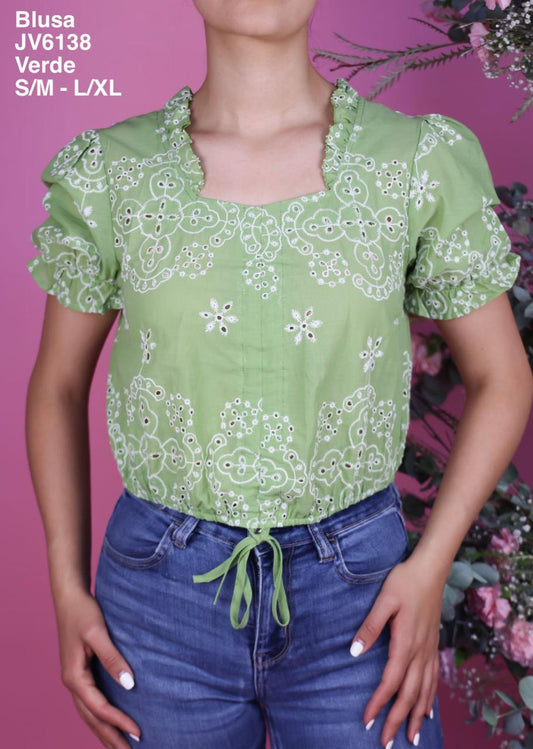 JV6138 Blusa Verde