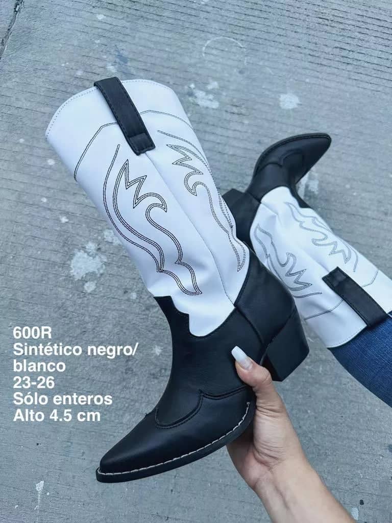 600R Sintético Negro/Blanco - Mayoreo Calzado Andy