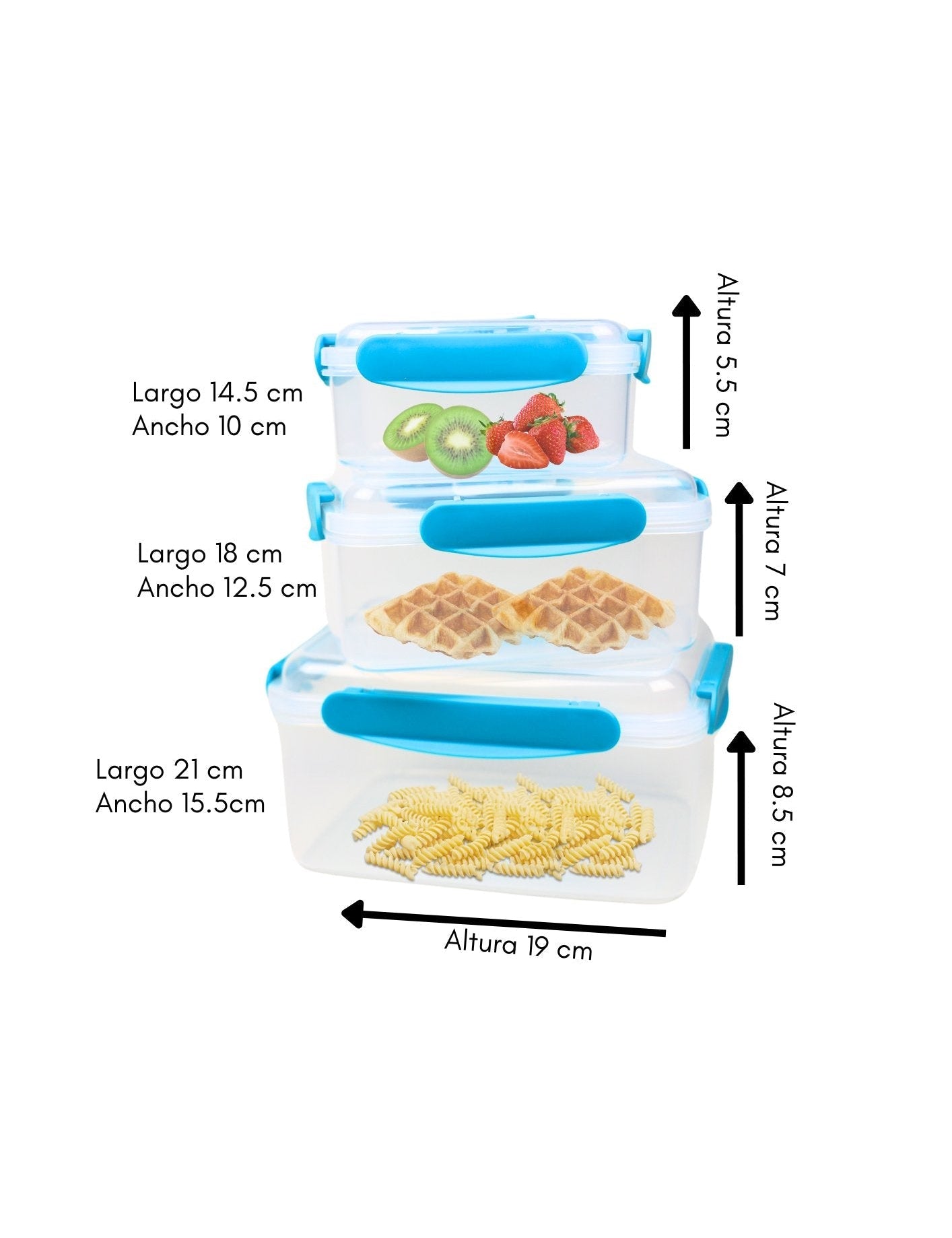 CH48720 - 1 Topper Rectangular 3 Pcs Azul - Mayoreo Calzado AndyHOGAR