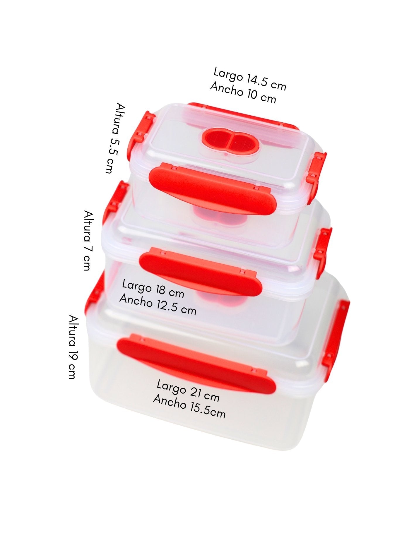 CH48720 - 1 Topper Rectangular 3 Pcs Rojo - Mayoreo Calzado AndyHOGAR
