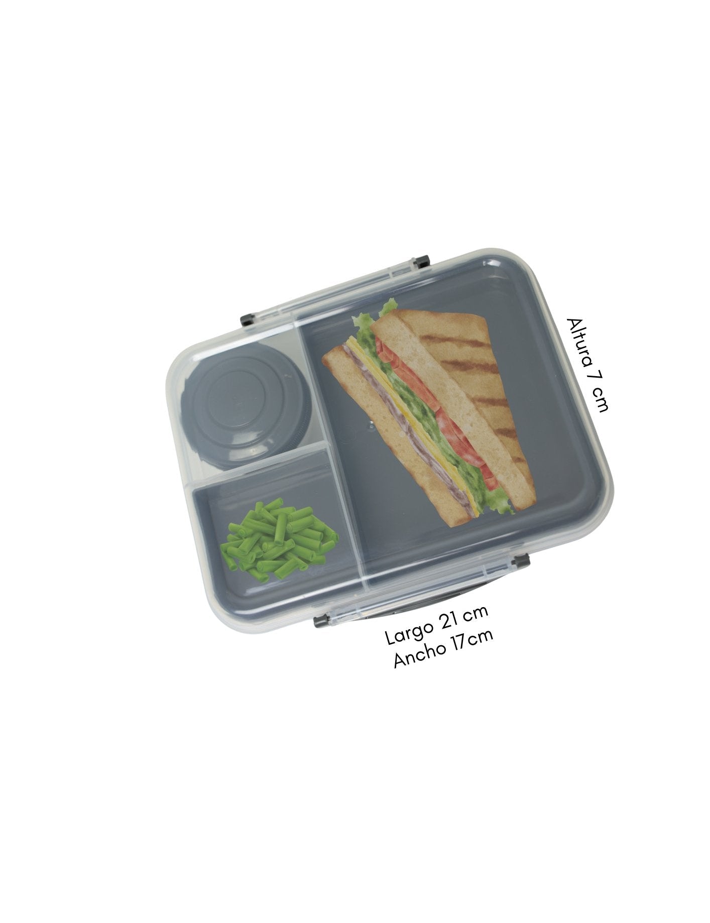 CK23849 - 1 Sandwich y Lunchbox Gris - Mayoreo Calzado AndyHOGAR