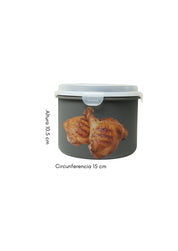 CK32149 - 3 Recipiente de Comida Lunchbox Gris - Mayoreo Calzado AndyHOGAR