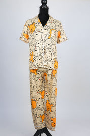 53004 Pijama Set 2 Piezas Beige