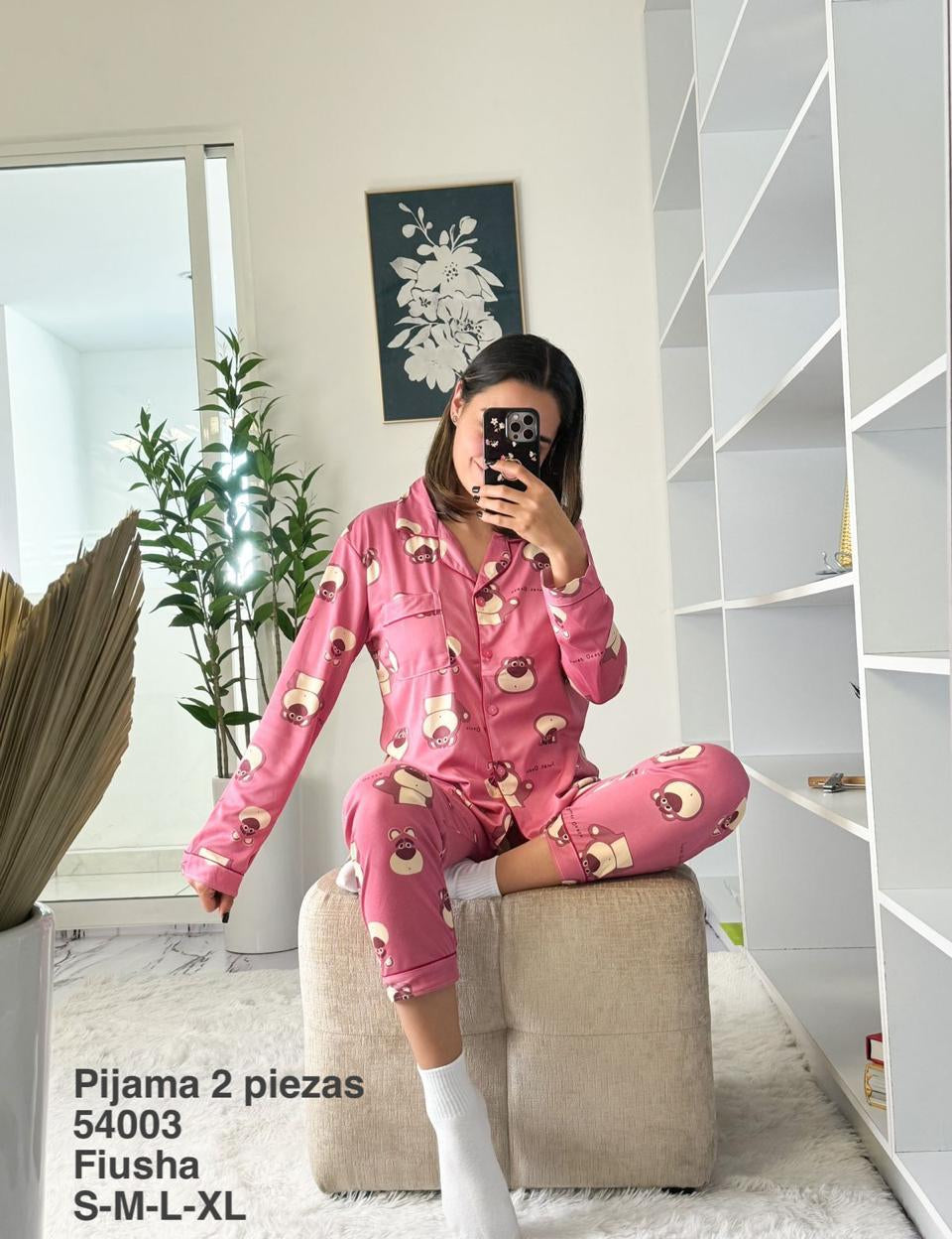 54003 Pijama 2 Piezas Fiusha - Mayoreo Calzado AndyPIJAMA