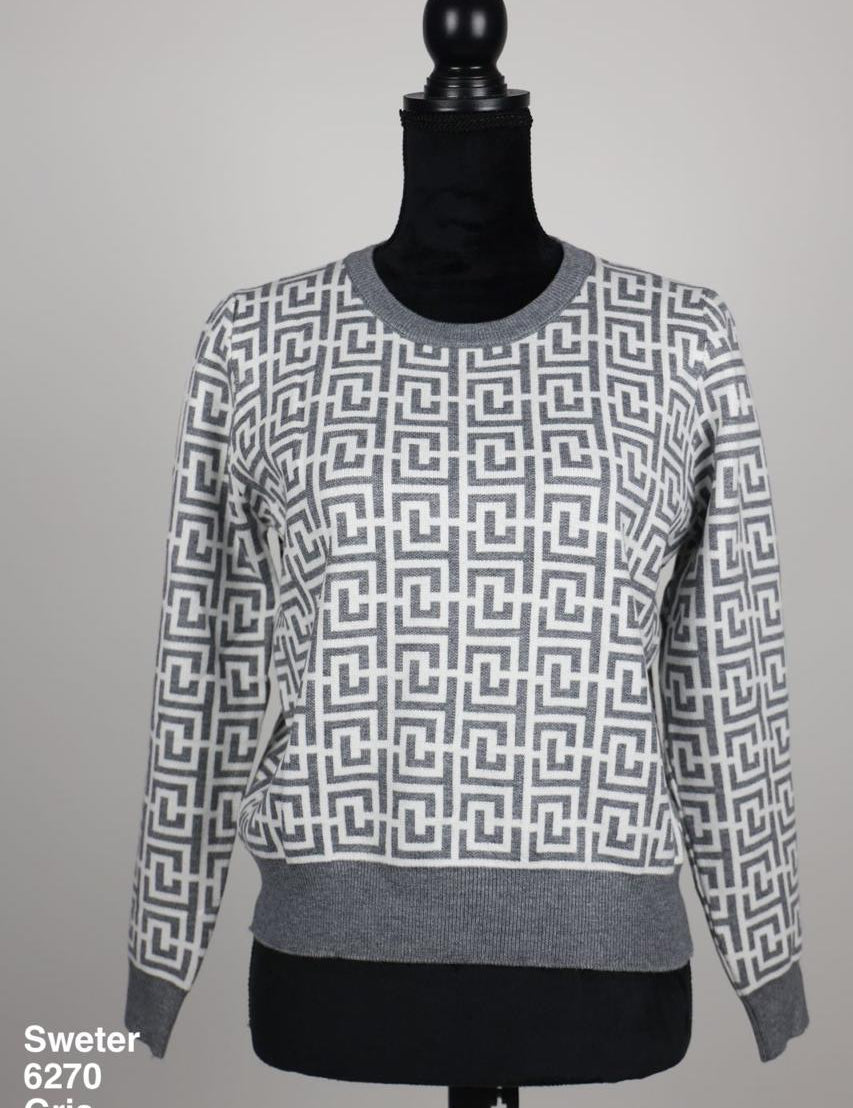 6270 Sweter Gris - Mayoreo Calzado AndyROPA