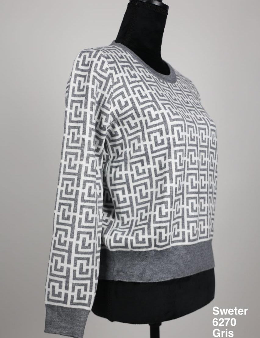 6270 Sweter Gris - Mayoreo Calzado AndyROPA