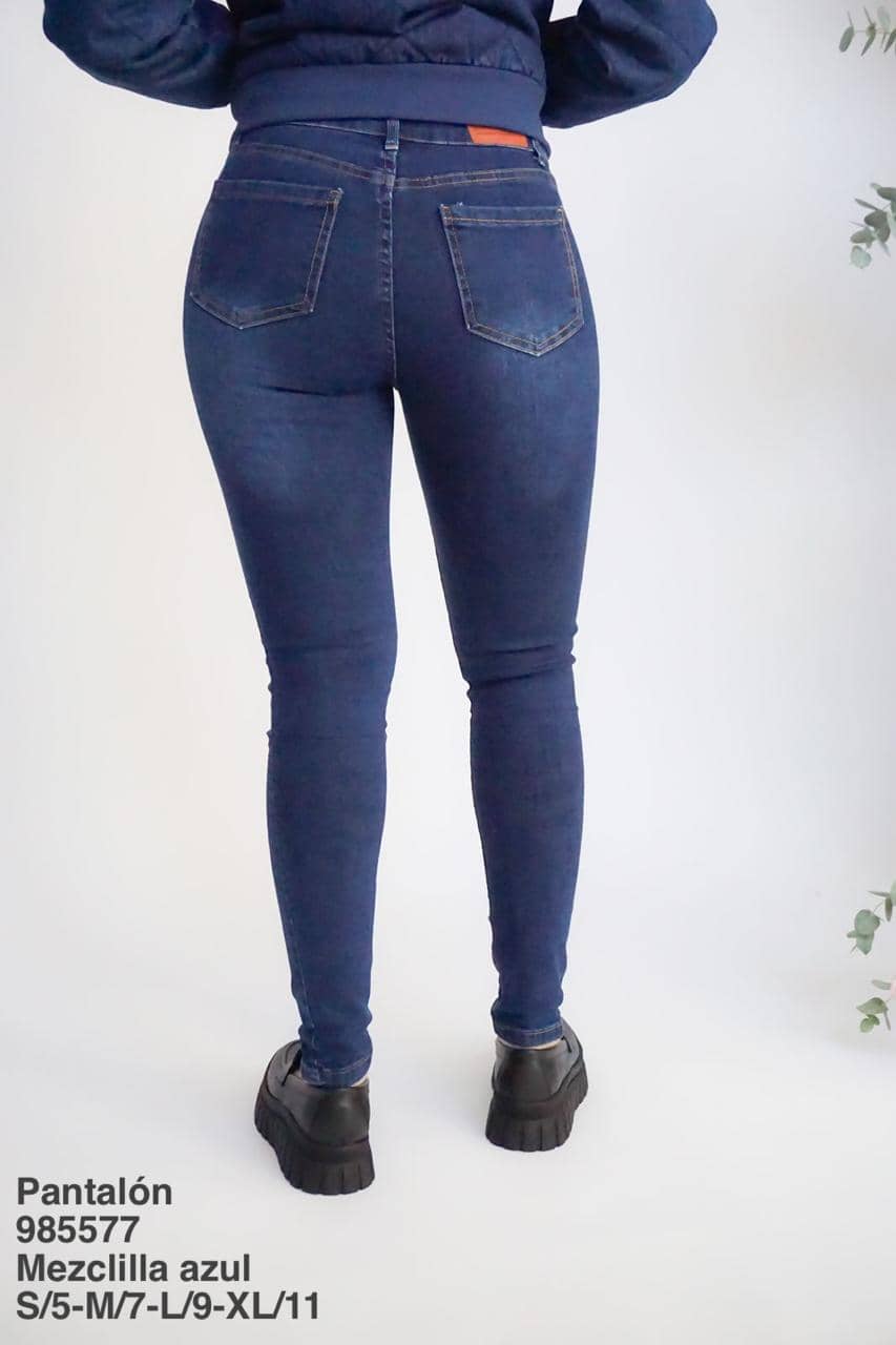 985577 Pantalón Mezclilla Azul - Mayoreo Calzado AndyROPA