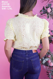 JV6138 Blusa Amarillo - Mayoreo Calzado AndyROPA