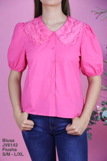 JV6142 Blusa Fiusha - Mayoreo Calzado AndyROPA