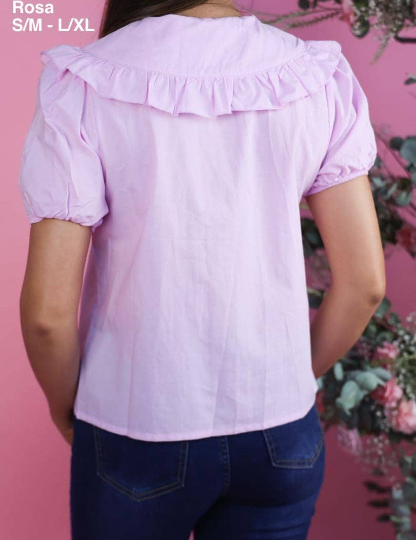 JV6143 Blusa Rosa - Mayoreo Calzado AndyROPA