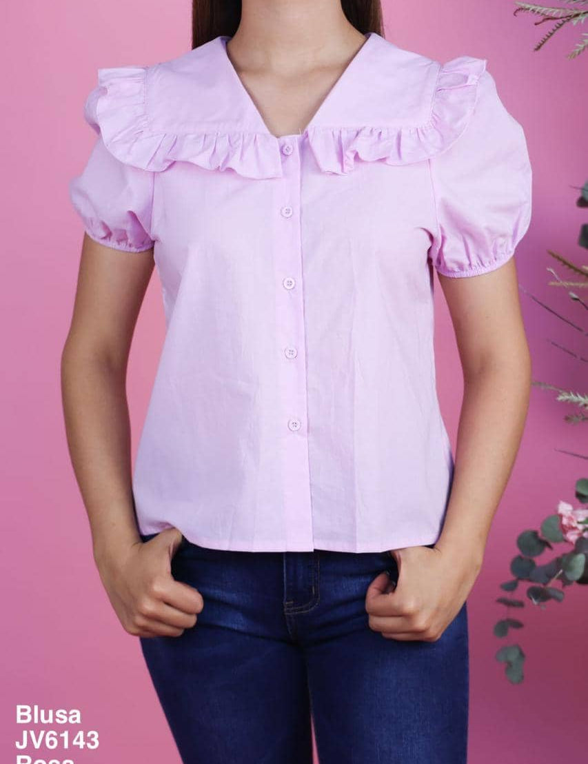 JV6143 Blusa Rosa - Mayoreo Calzado AndyROPA