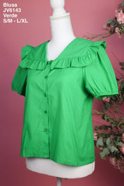 JV6143 Blusa Verde - Mayoreo Calzado AndyROPA