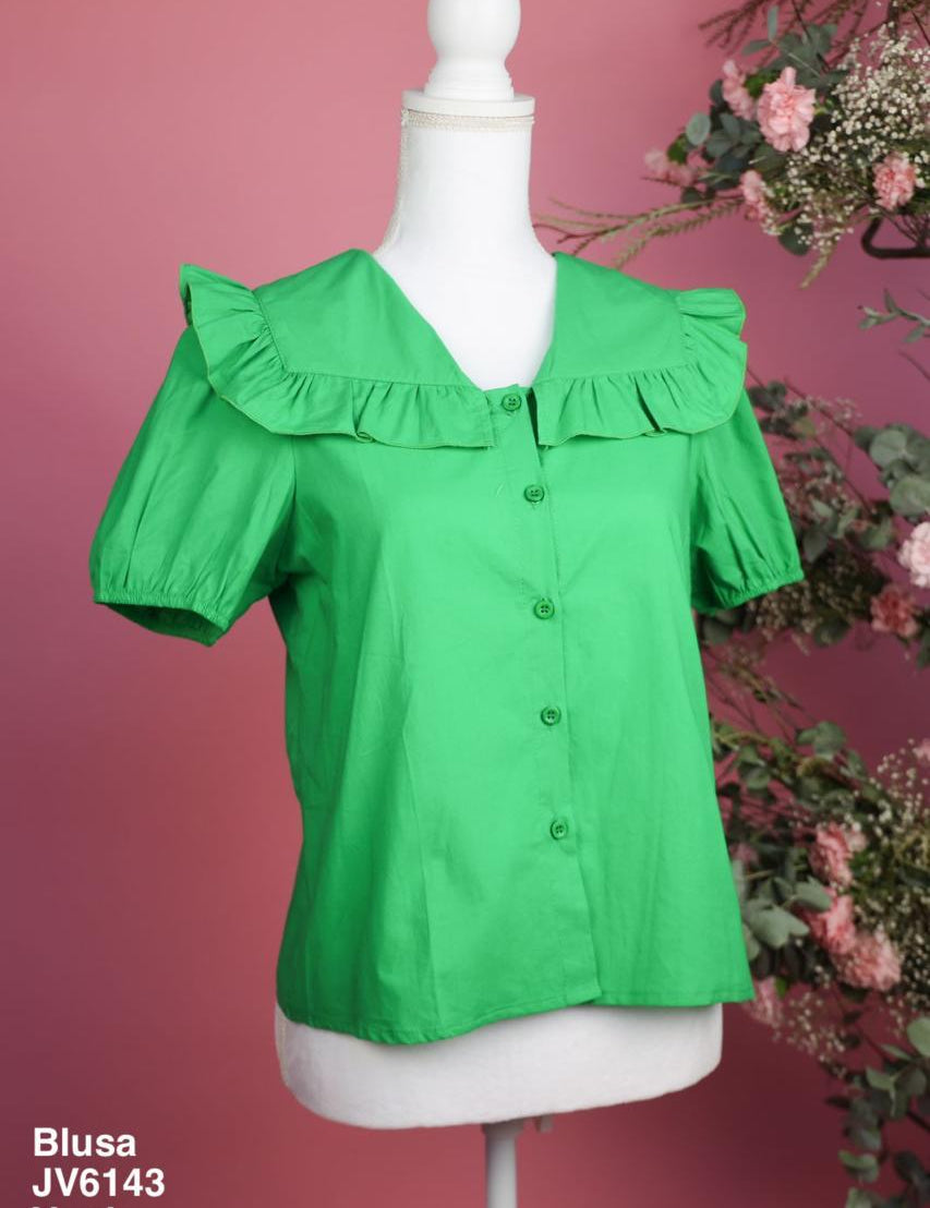 JV6143 Blusa Verde - Mayoreo Calzado AndyROPA