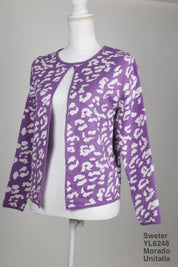 YL6248 Sweter Morado - Mayoreo Calzado AndyROPA