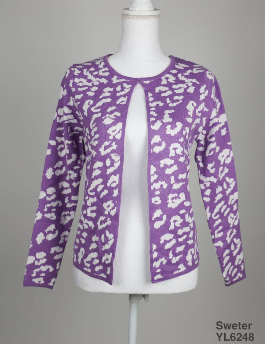 YL6248 Sweter Morado - Mayoreo Calzado AndyROPA