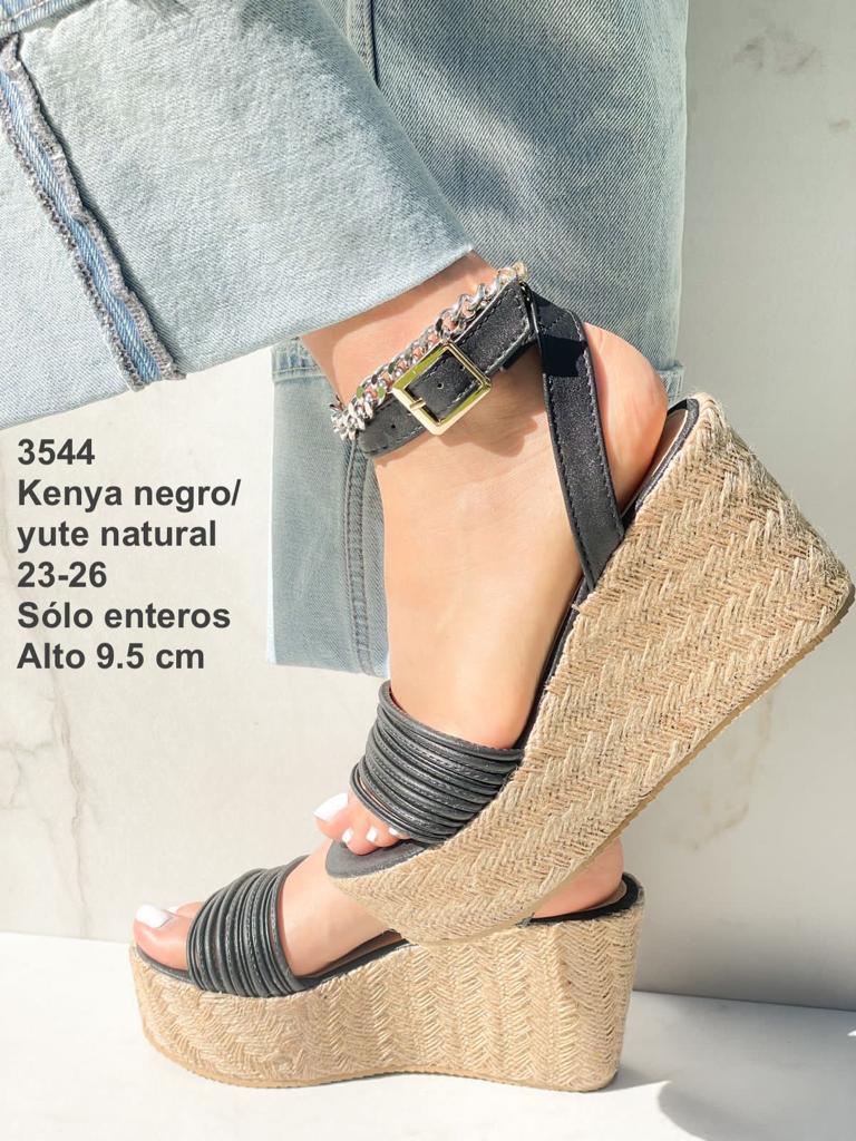 3544 Kenya Negro/Yute Natural
